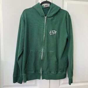 Vintage Barbarian Hoodie Mens XL Stripe Saskatchewan Roughriders Made in Canada